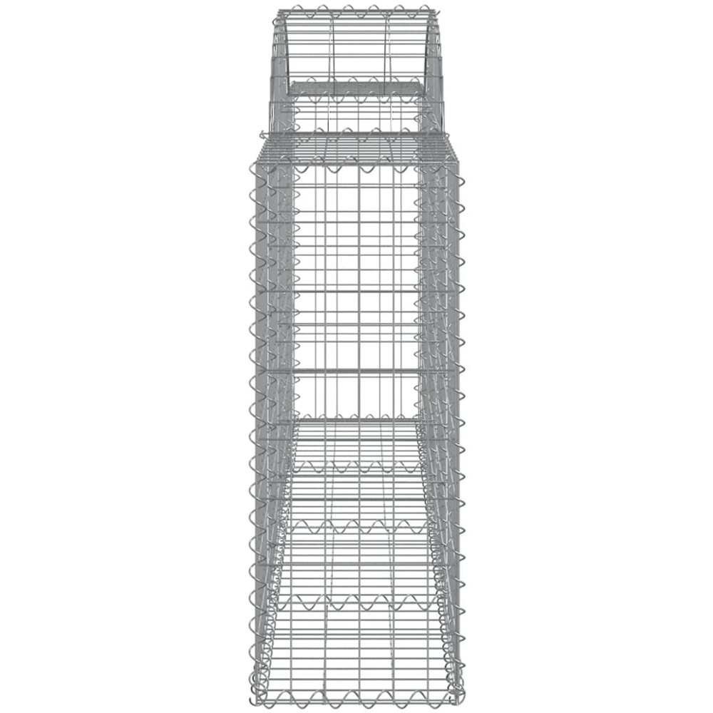 vidaXL Silver Galvanised Iron Gabion Basket 200 x 30 x 80/100cm 3 Pack Image 3