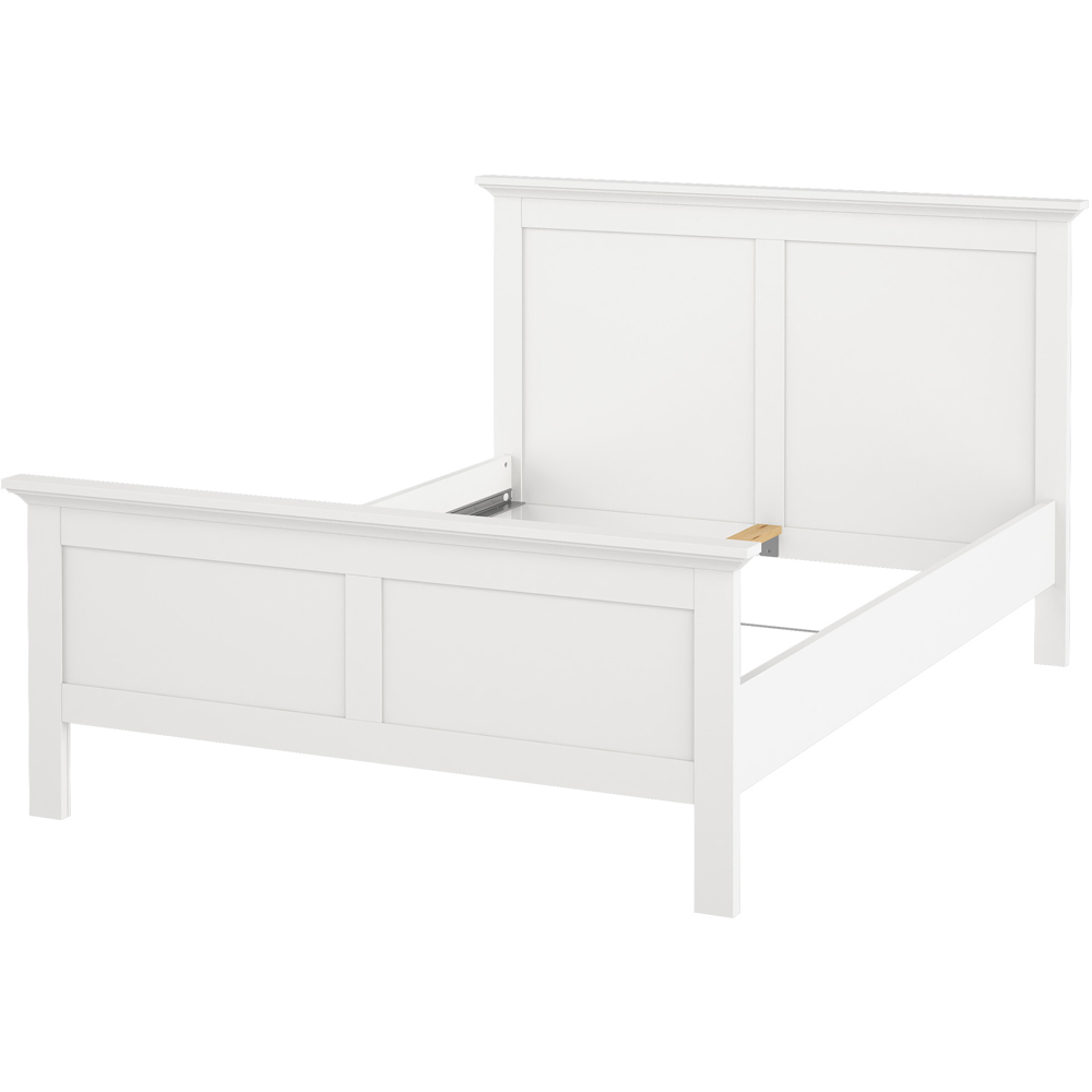 Florence Paris Double White Wooden Bed Image 5
