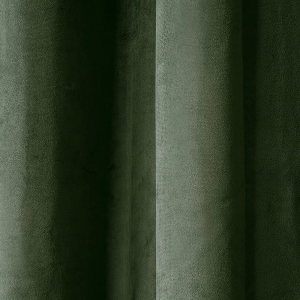 Divante Vermont Velvet Blackout Curtains - Olive / 229cm Image 4