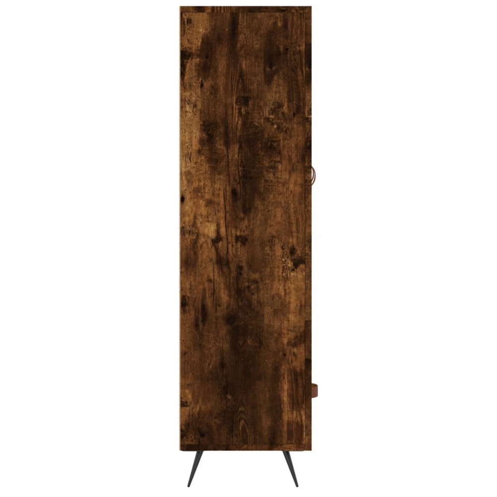 vidaXL 2 Door Single Drawer Smoked Oak Highboard Image 7
