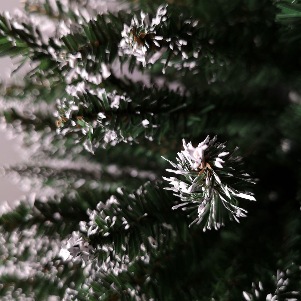 Samuel Alexander Green Snow Tipped Pencil Slim Artificial Christmas Tree 6.5ft Image 3