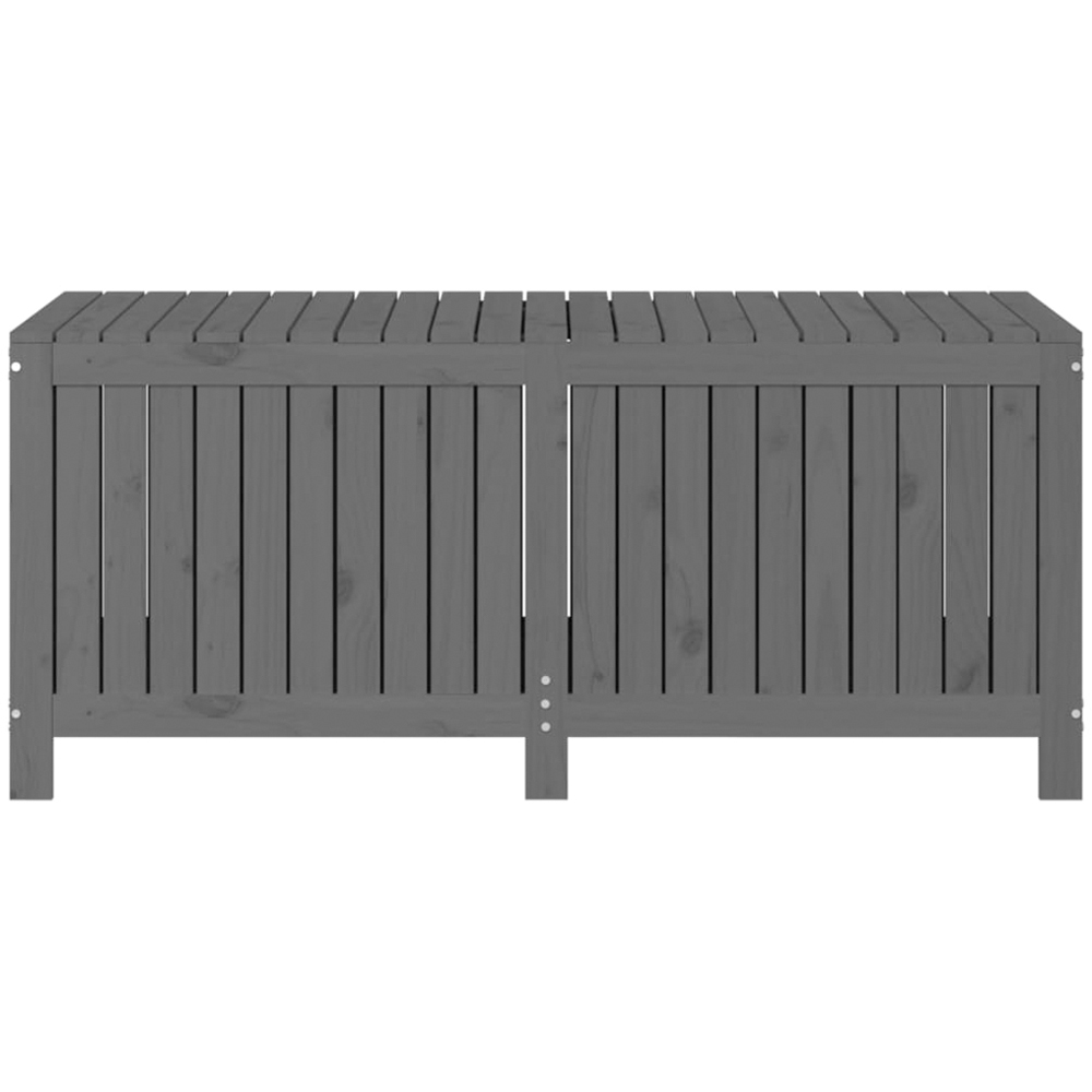 vidaXL 64 x 147 x 68cm Grey Pine Wood Garden Storage Box Image 5