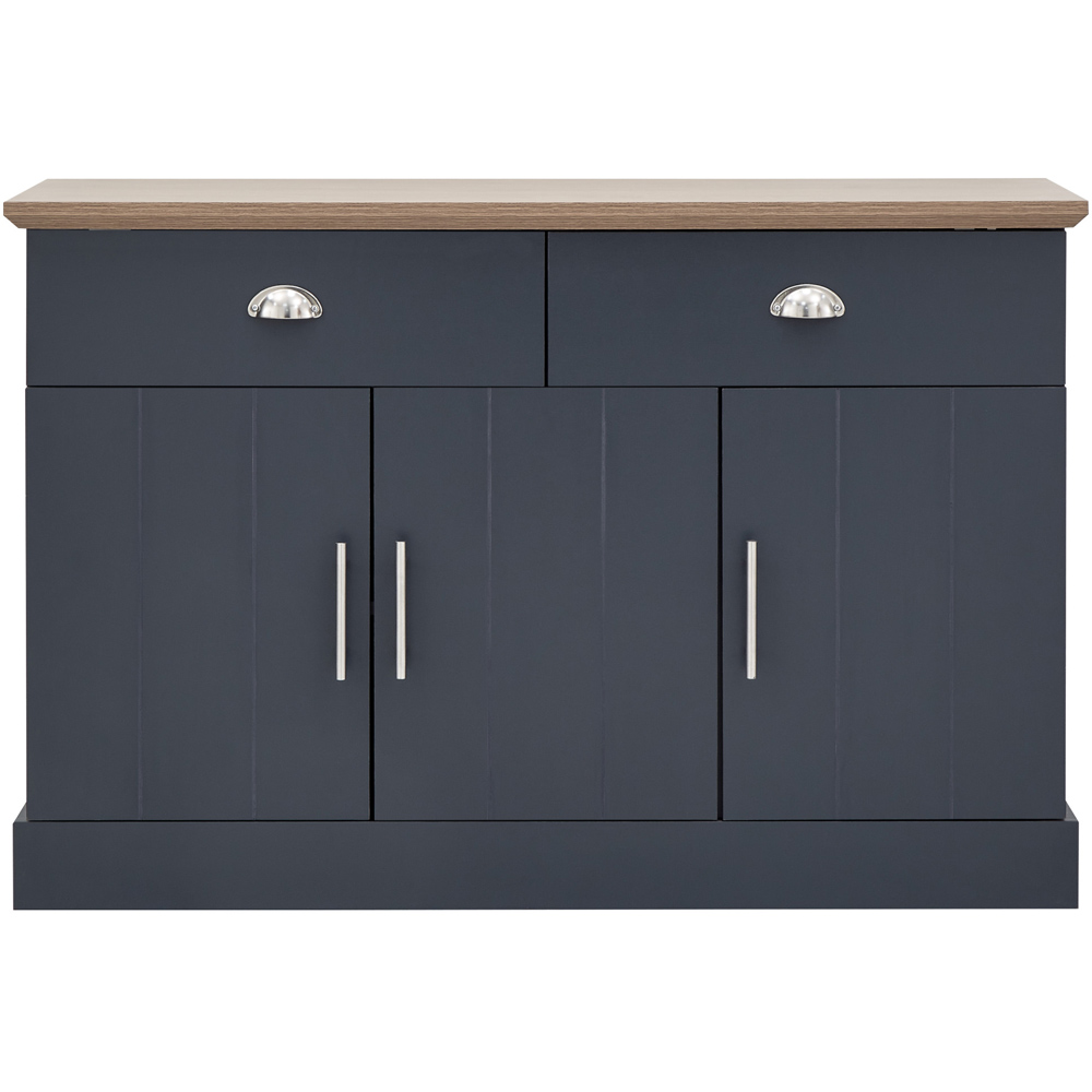 GFW Kendal 3 Door 2 Drawer Slate Blue Large Sideboard Image 2