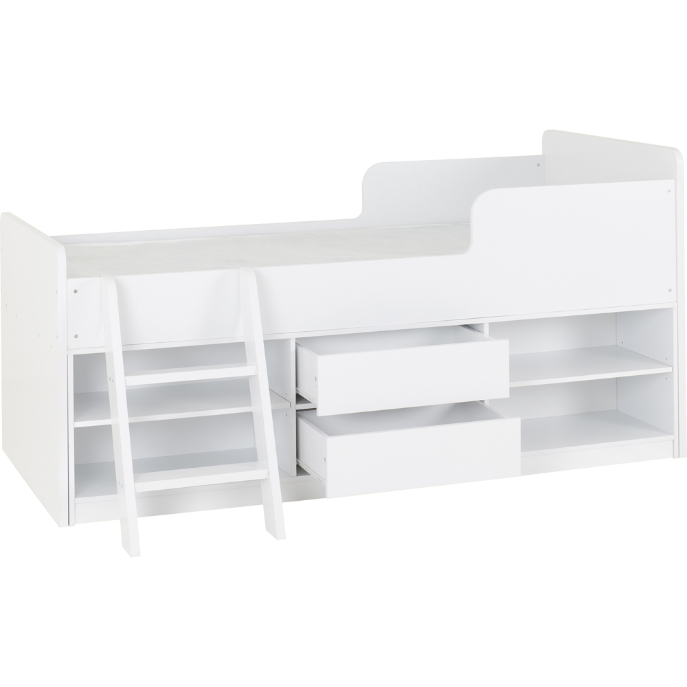 Seconique Felix Single White 2 Drawer Low Sleeper Bed Frame Image 3