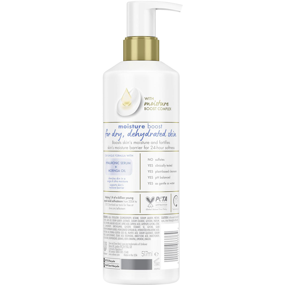 Dove Body Love Moisture Boost Body Cleanser 517ml 8 Pack Image 4