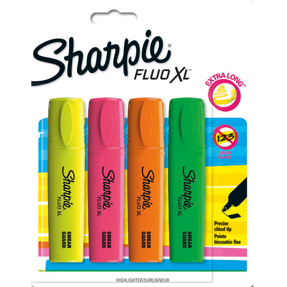 Sharpie Fluo Highlighters 4 Pack Image