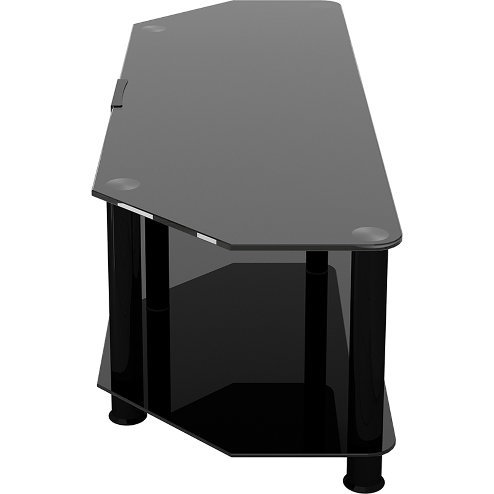 AVF Classic 2 Shelf Black Glass Corner TV Unit Image 4