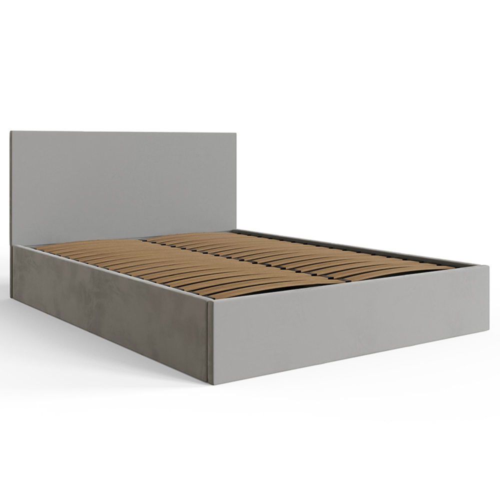GFW Double Charcoal Grey Velvet End Lift Ottoman Bed Image 4