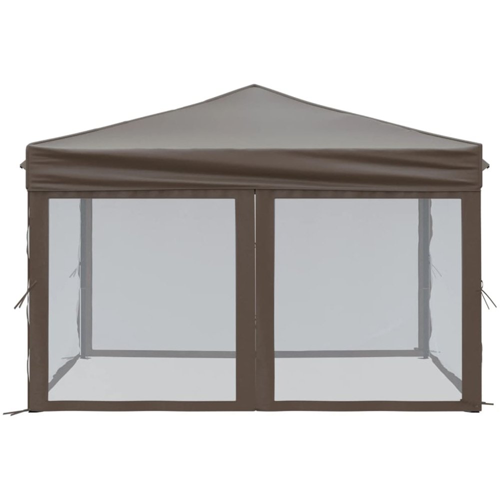 vidaXL 3 x 3m Taupe Foldable Party Tent Image 4