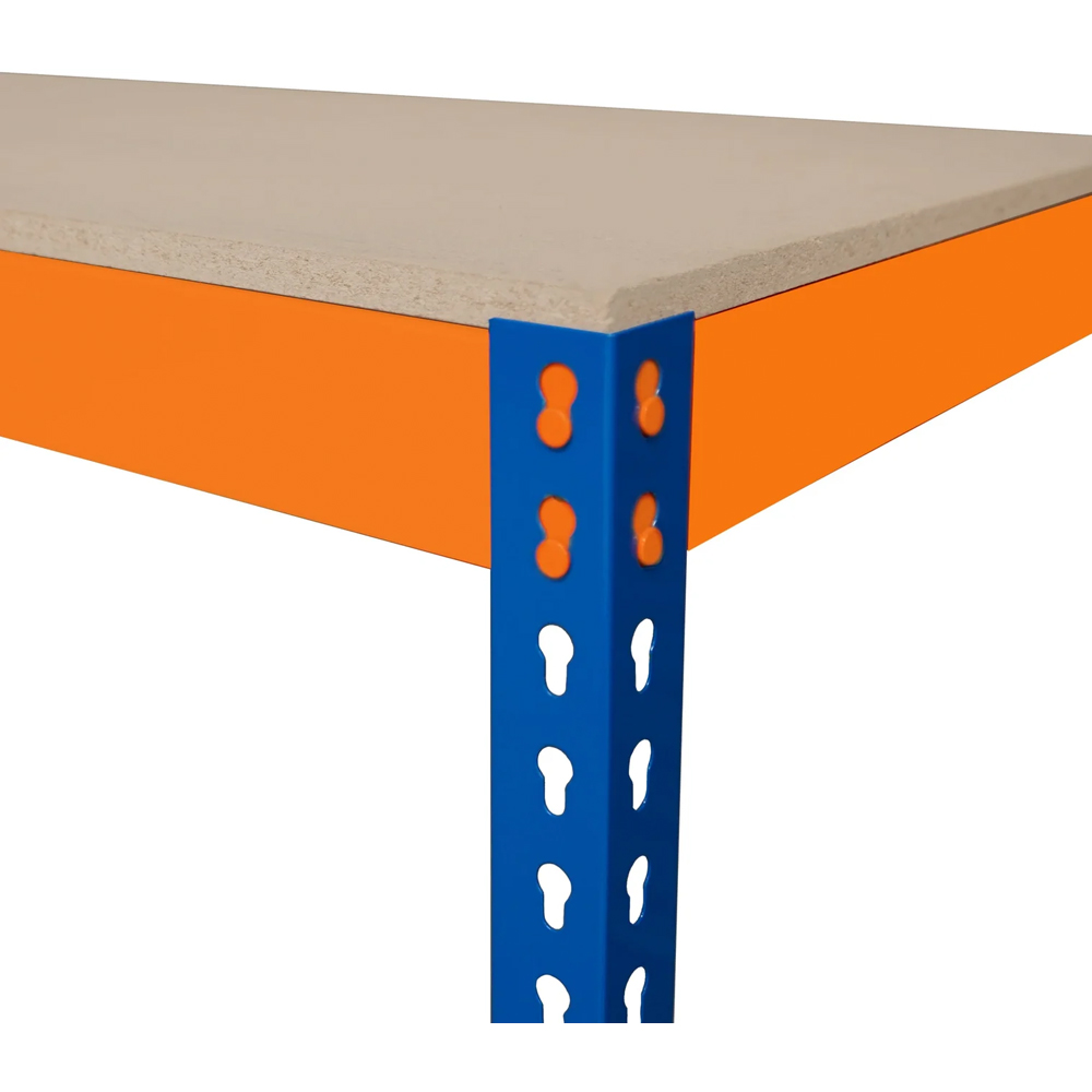 MonsterShop S-Rax 2 Shelf Blue and Orange Workbench 180 x 60cm Image 4