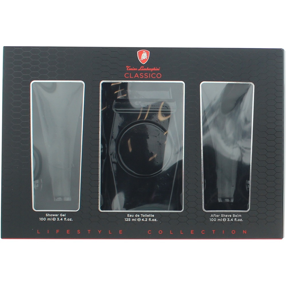 Tonino Lamborghini Classico Eau De Toilette 3 Piece Gift Set 125ml Image 3