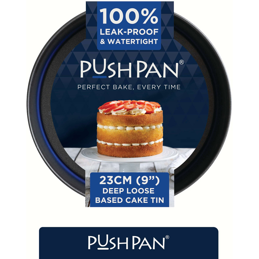 Wham PushPan 23cm Light Grey and Pewter Deep Tin Image 2