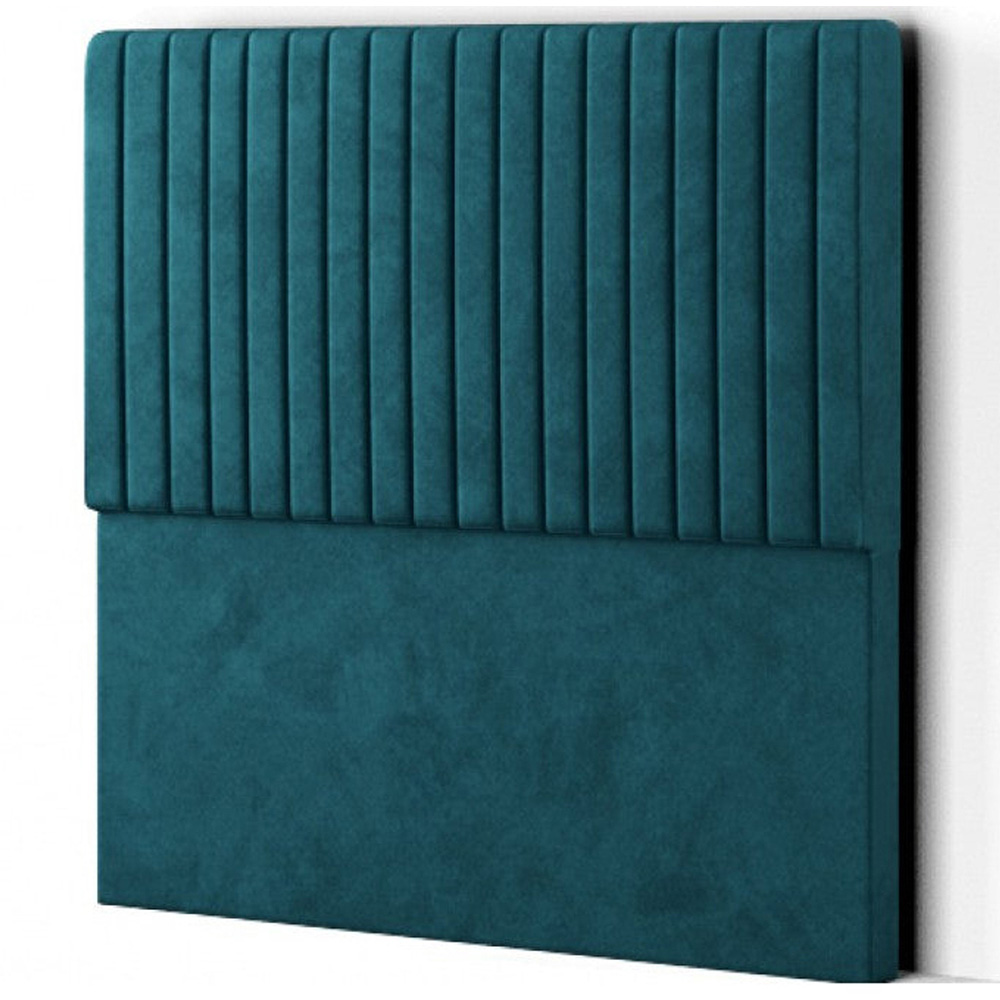 Eleganza Maryland Small Double Emerald Plush Floor Standing Headboard Image 2
