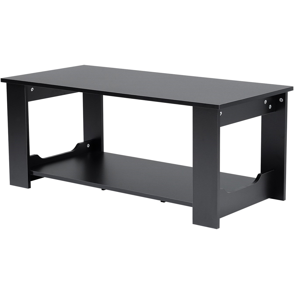 Living and Home Single Shelf Black Coffee Table Image 2
