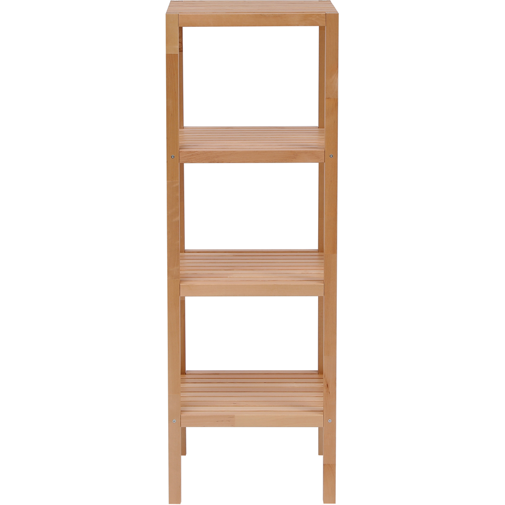 FurnitureHMD 3 Shelf Natural Birch Wood Bookcase Image 3