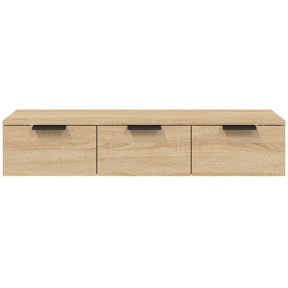 vidaXL 3 Drawer Sonoma Oak Wall Mounted Cabinet Image 5