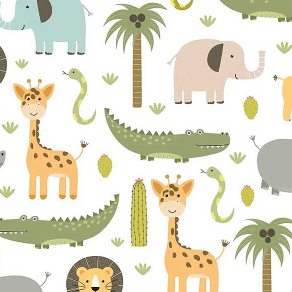 Warren Reed Designer Large Cute Safari Animals Suitcase Image 3