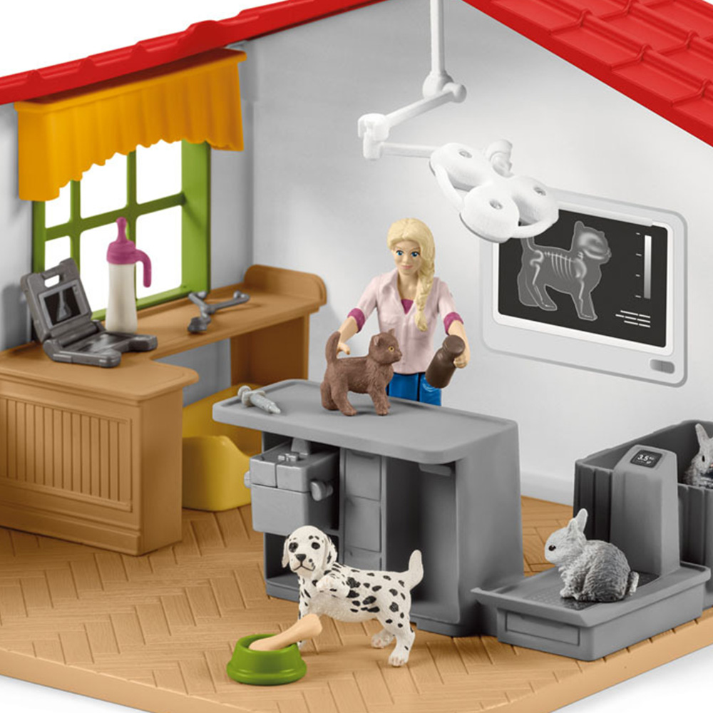 Schleich Farm World Veterinarian Practice with Pets Toy Playset Image 2