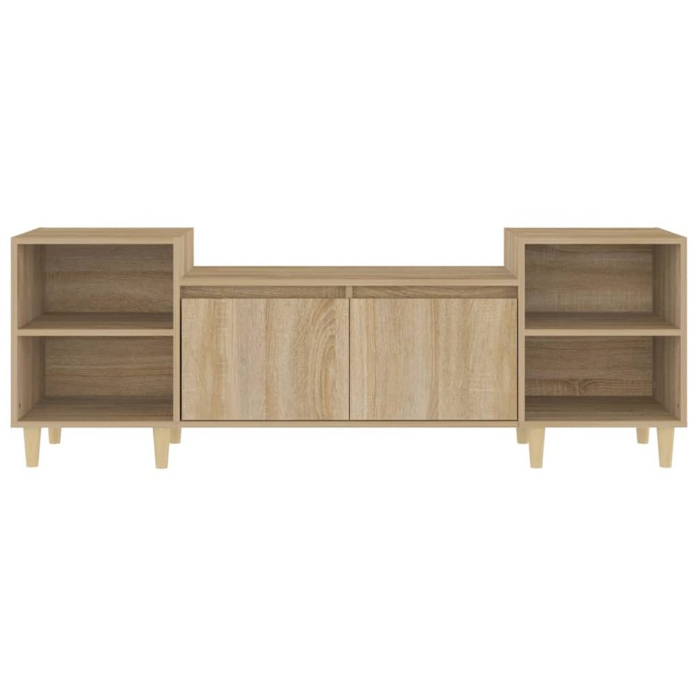 vidaXL 2 Door 4 Shelf Sonoma Oak TV Cabinet Image 6