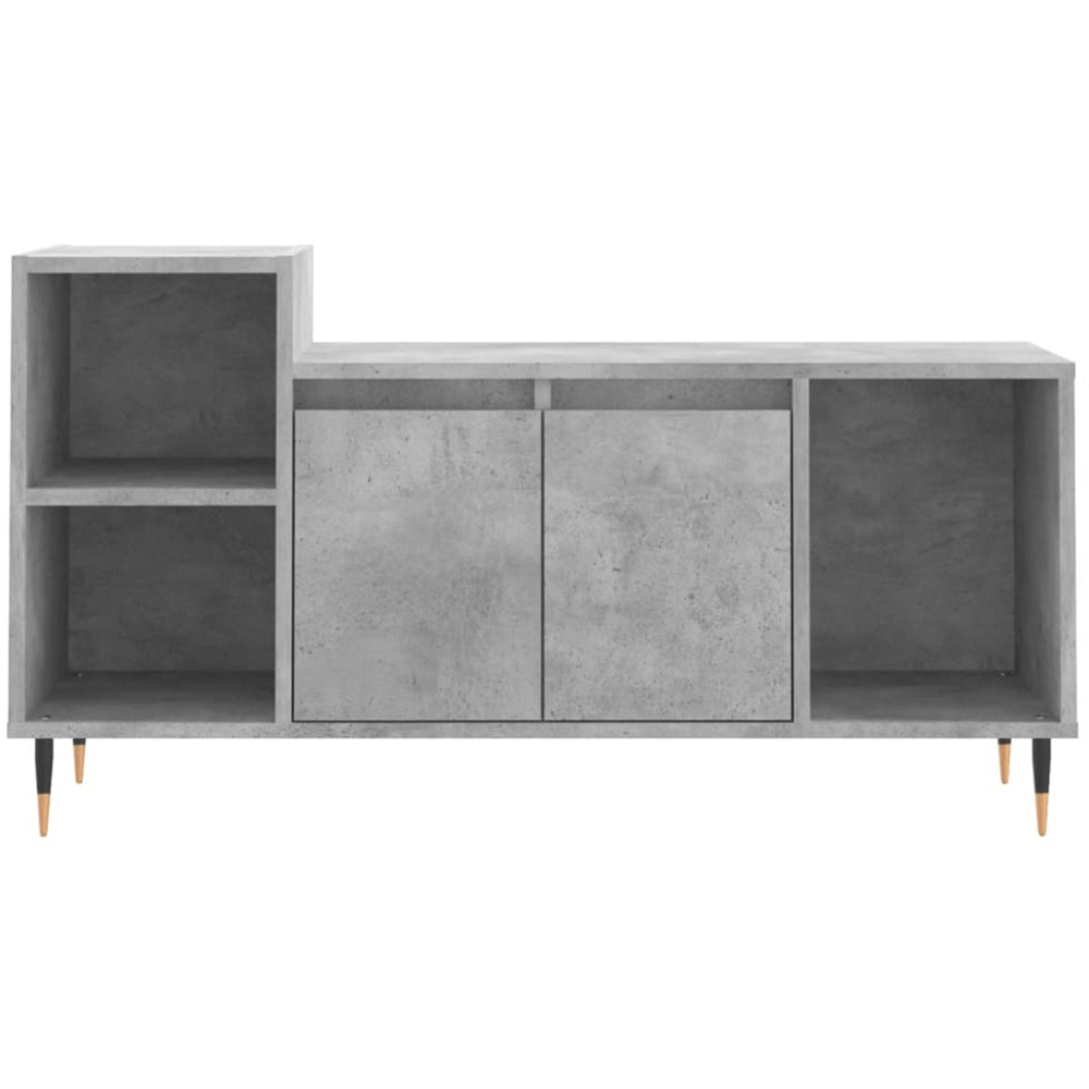 vidaXL 2 Door 3 Shelf Concrete Grey TV Cabinet with RGB LED Lights Image 5