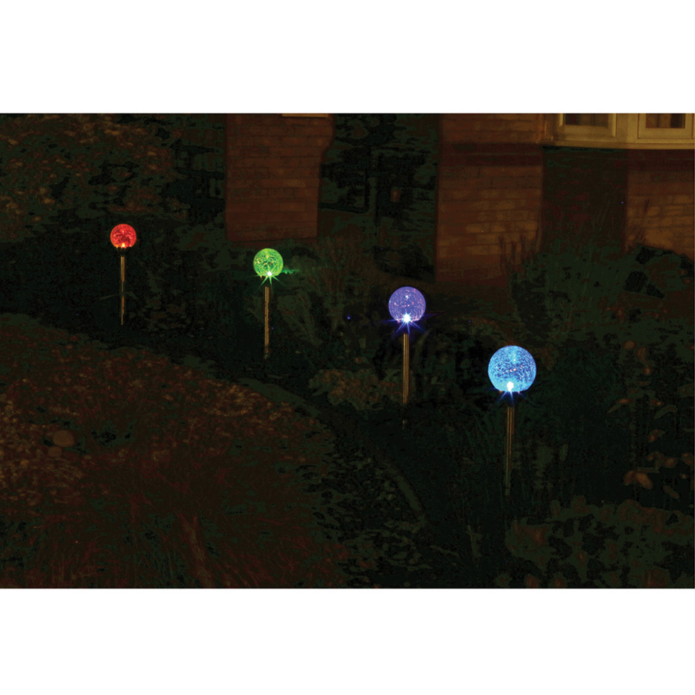 Luxform Palma LED Solar Garden Spike Light 12 Pack Image 3