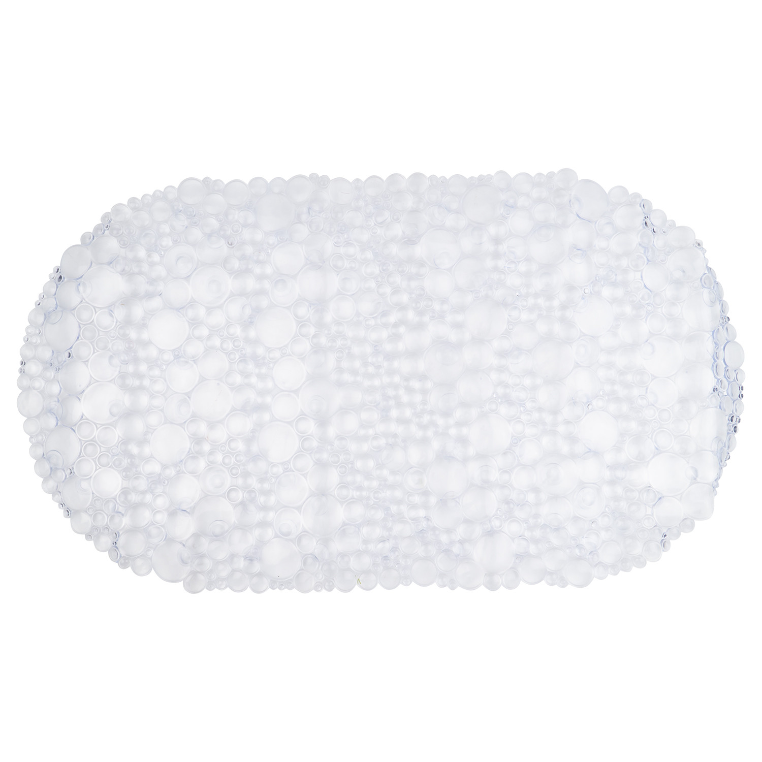 Bubbles Clear PVC Bath Mat - Round Image 1