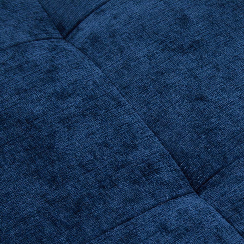 Living and Home Blue Chenille Ottoman Stool Image 5