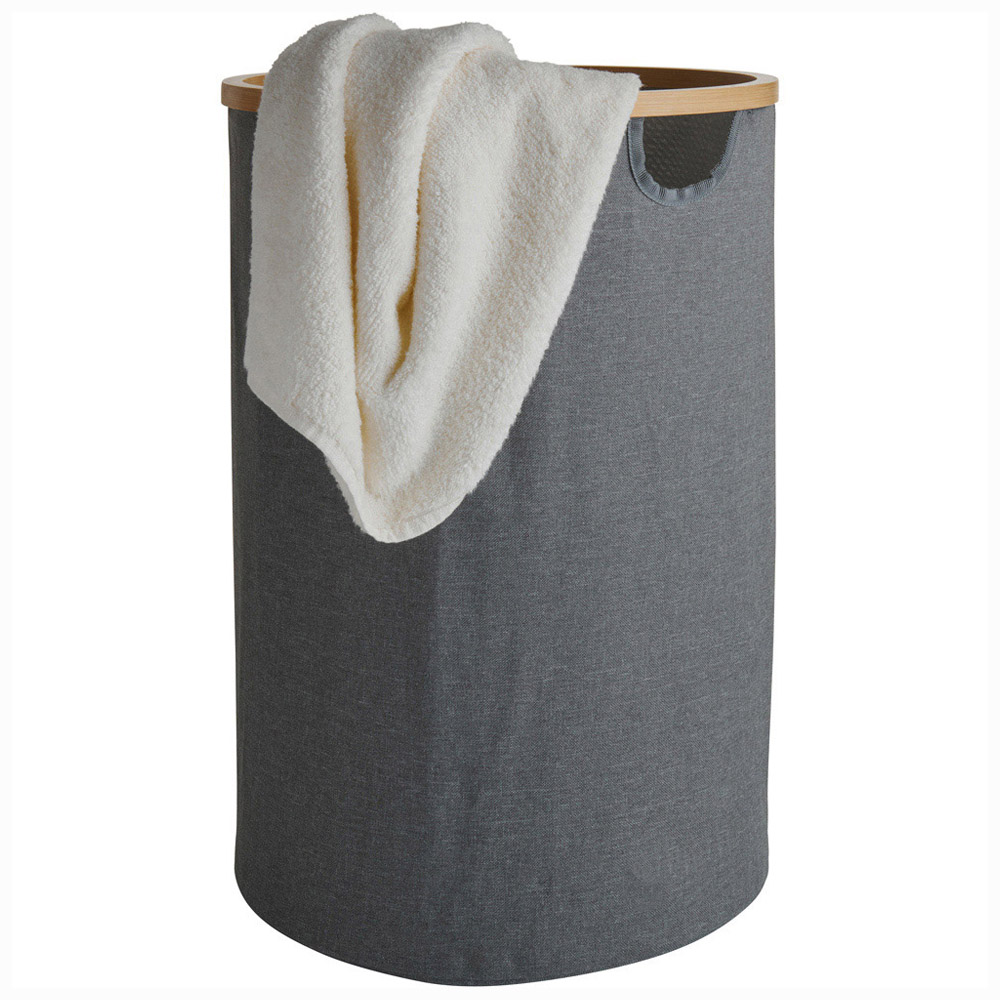 Wilko Collapsable Laundry Basket Grey Wilko