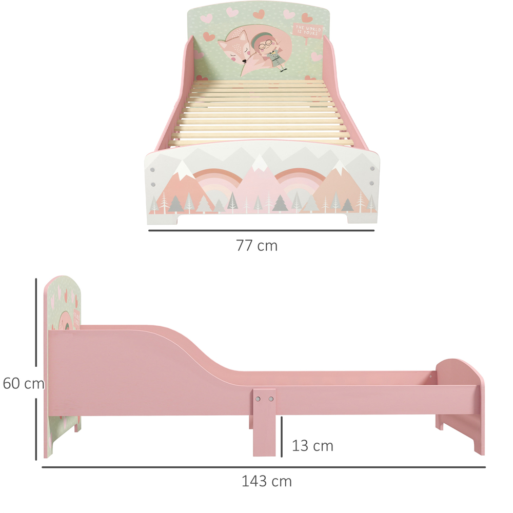 Playful Haven Single Pink Kids Toddler Bed Image 7
