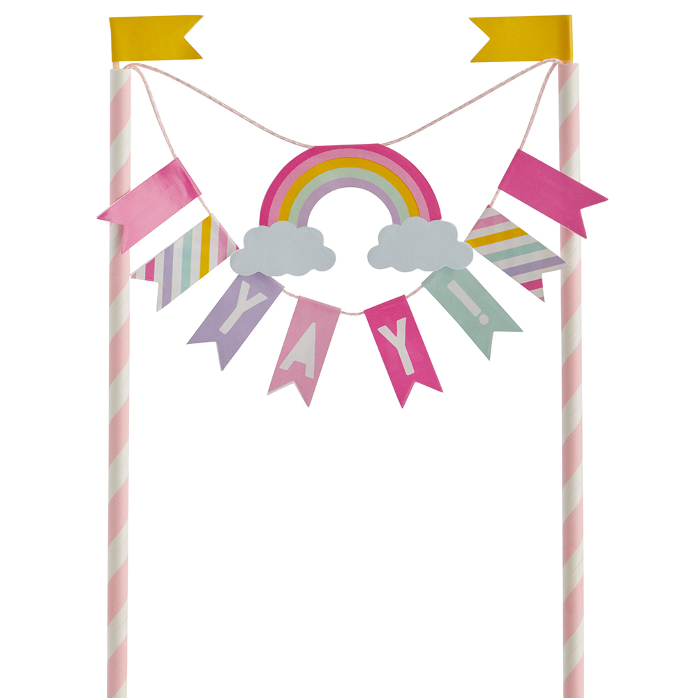 Wilko Unicorn Bunting Cake Topper Wilko