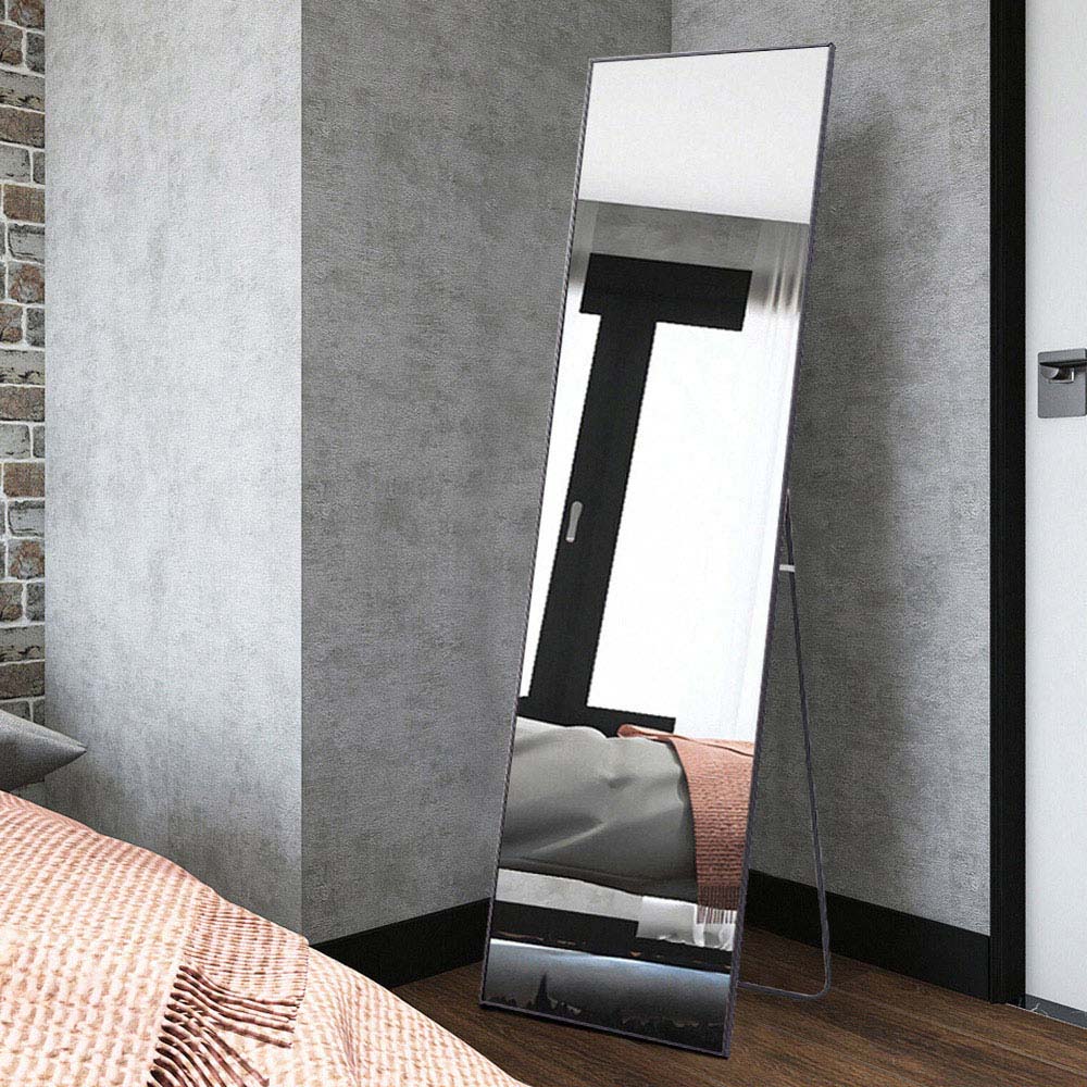 Living and Home Black Frame Modern Full Length Mirror 37 x 147cm Image 7