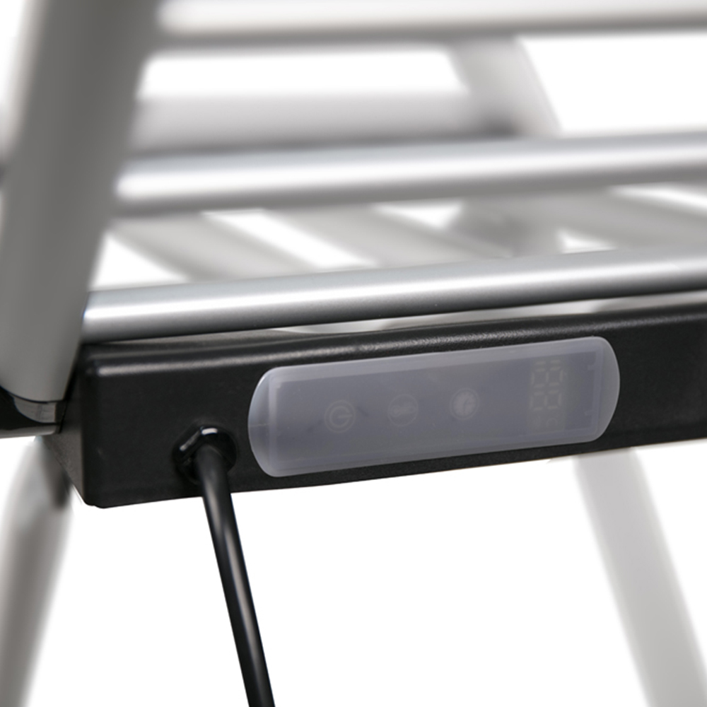 Groundlevel Extra Large 20 Bar Heated Electric Winged Airer with Timer and Cover Image 6