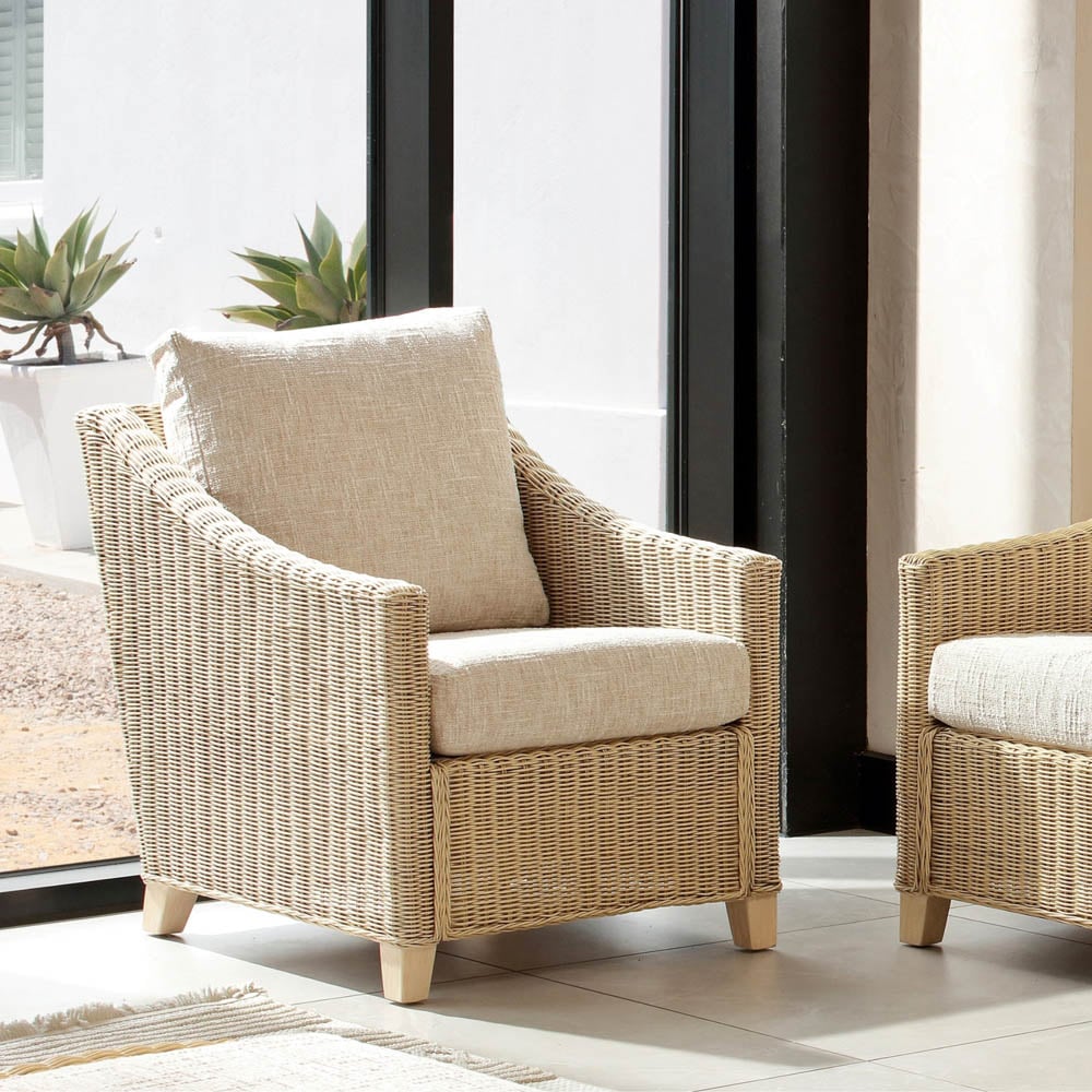 Desser Furniture Dijon Cotton Cream Armchair Image 6