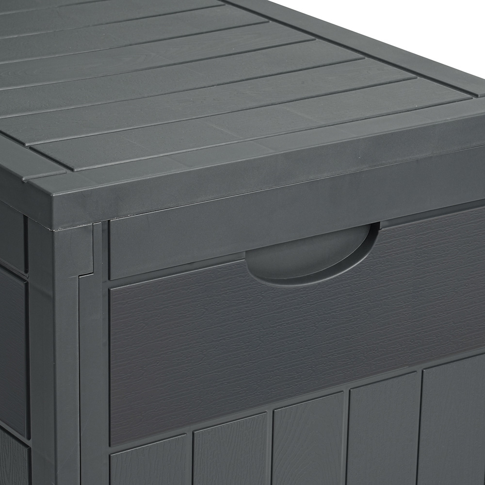 Living and Home Grey Waterproof Wood-Grain Texture Storage Box 126L Image 4