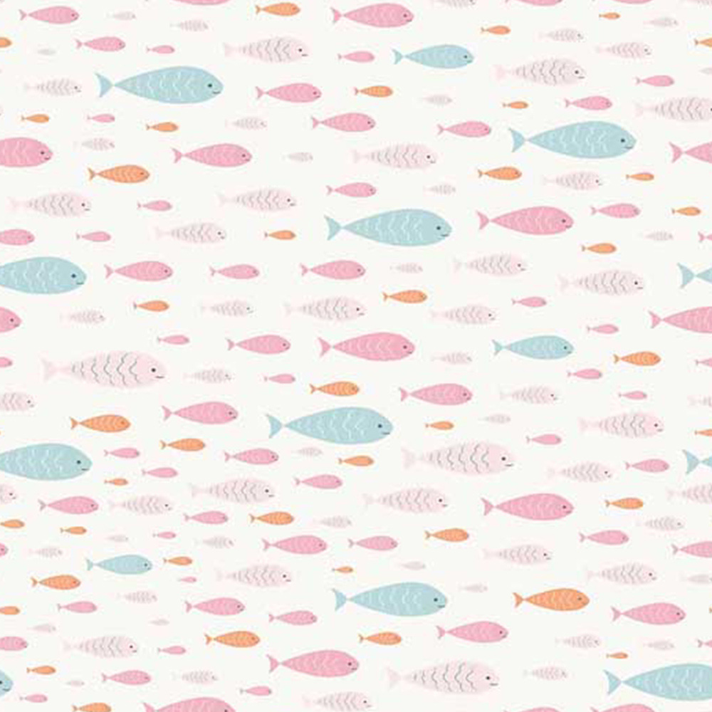 Warren Reed Designer Large Hand Drawn Swimming Fish Suitcase Image 3