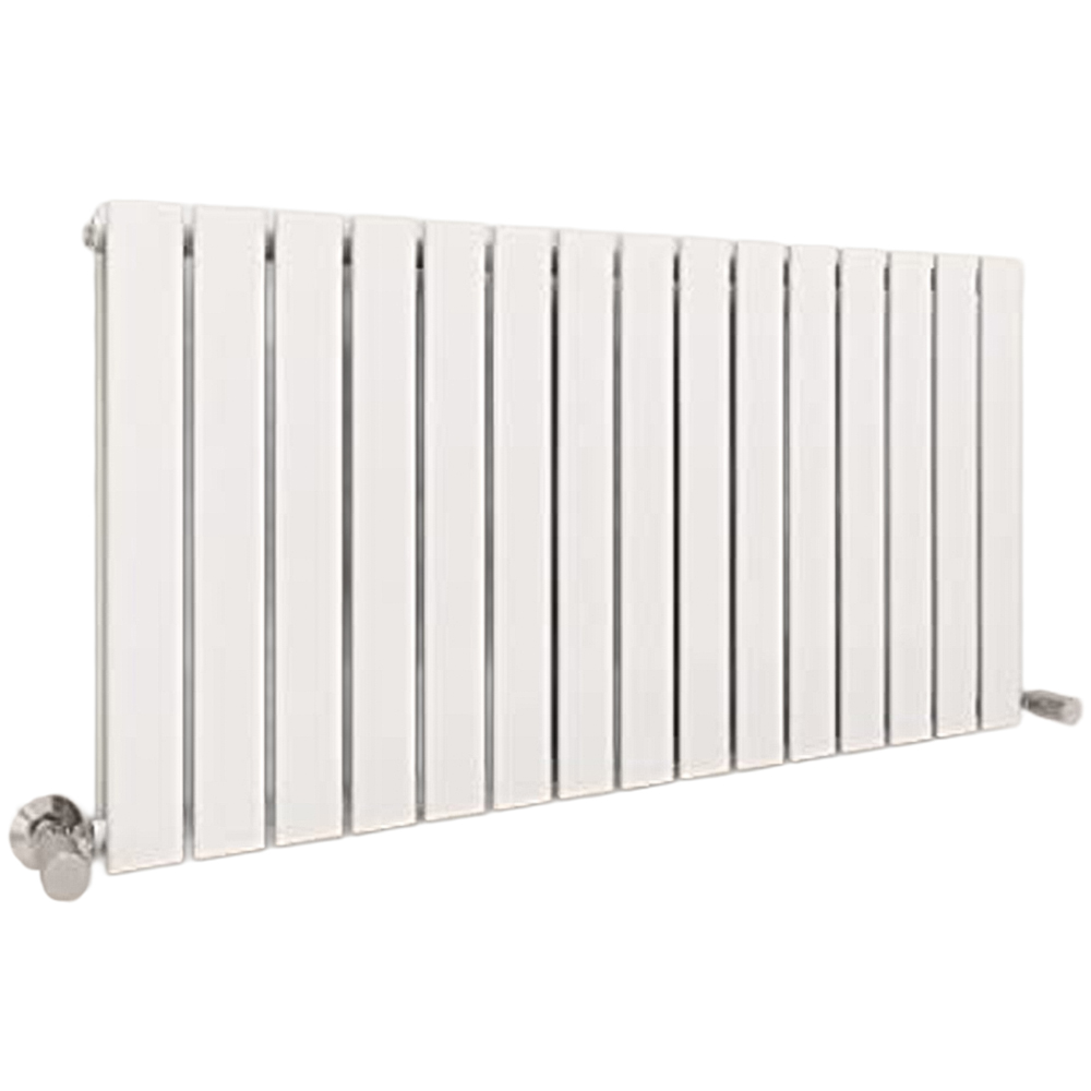 White Double Flat Panel Vertical Column Radiator 600 x 1020mm Image 1