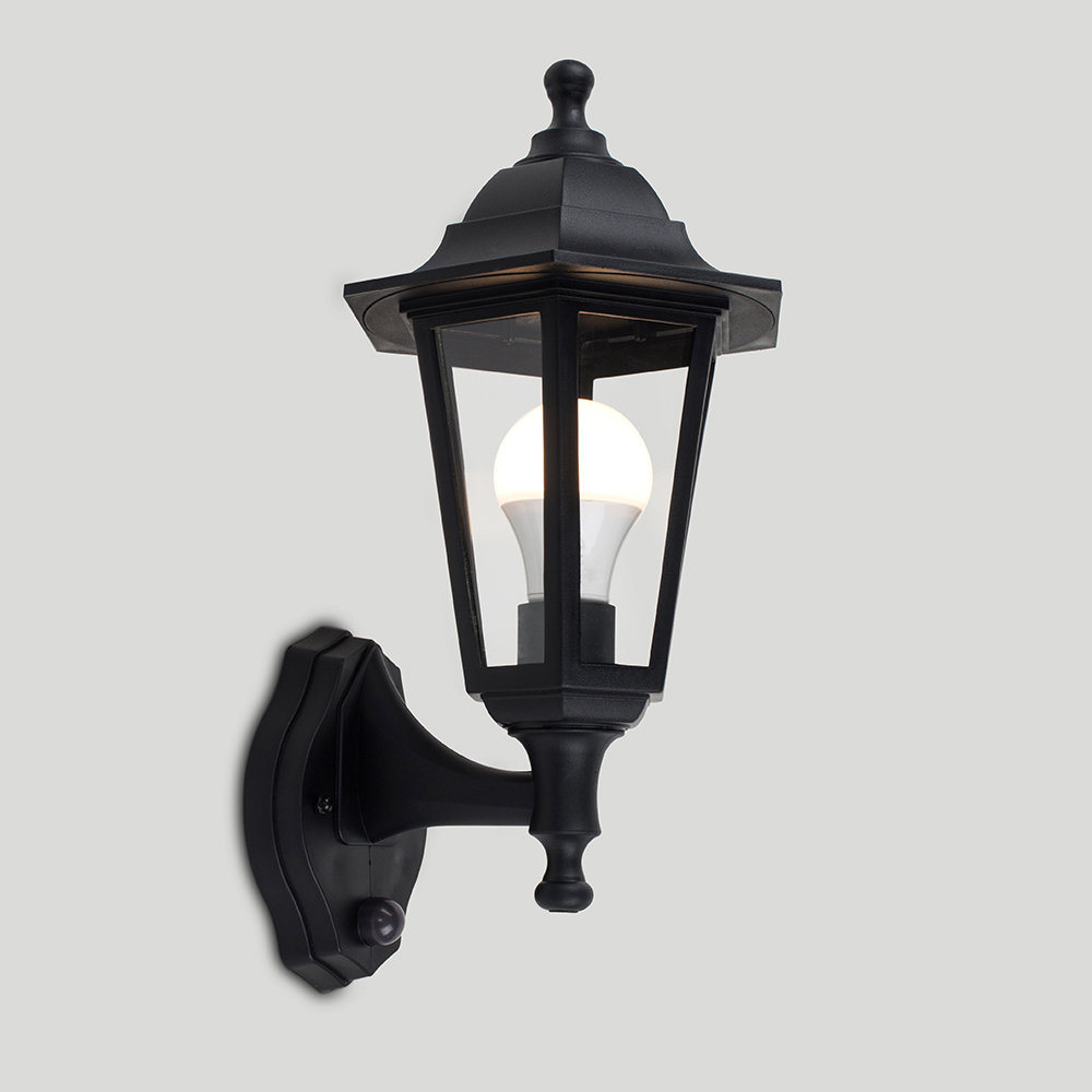 ValueLights Mayfair Black Wall Lantern Image 3