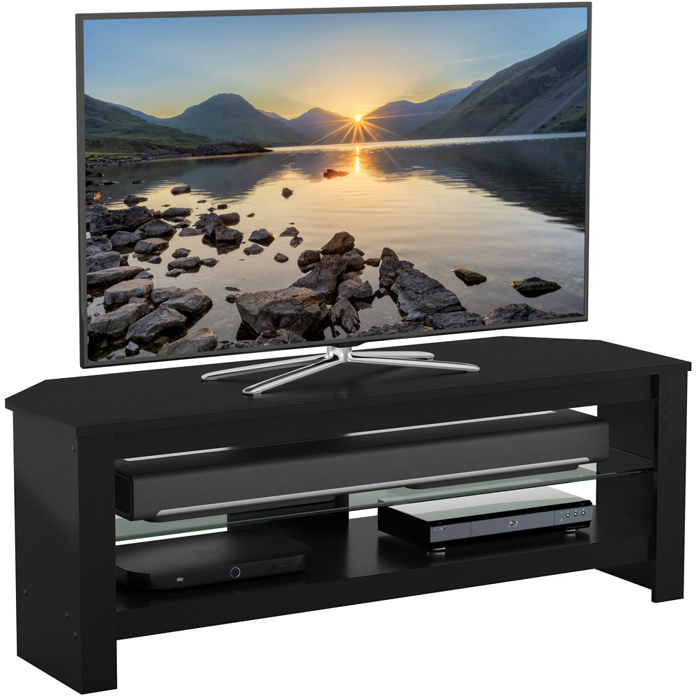 AVF Calibre Plus 2 Shelf Black Oak TV Unit Image 4