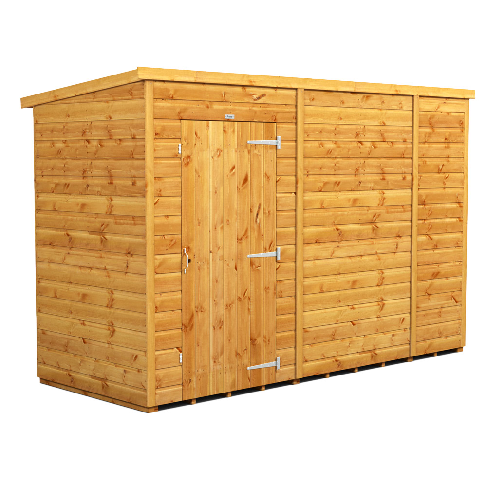 Power Sheds 10 x 4ft Pent Wooden Shed Image 1