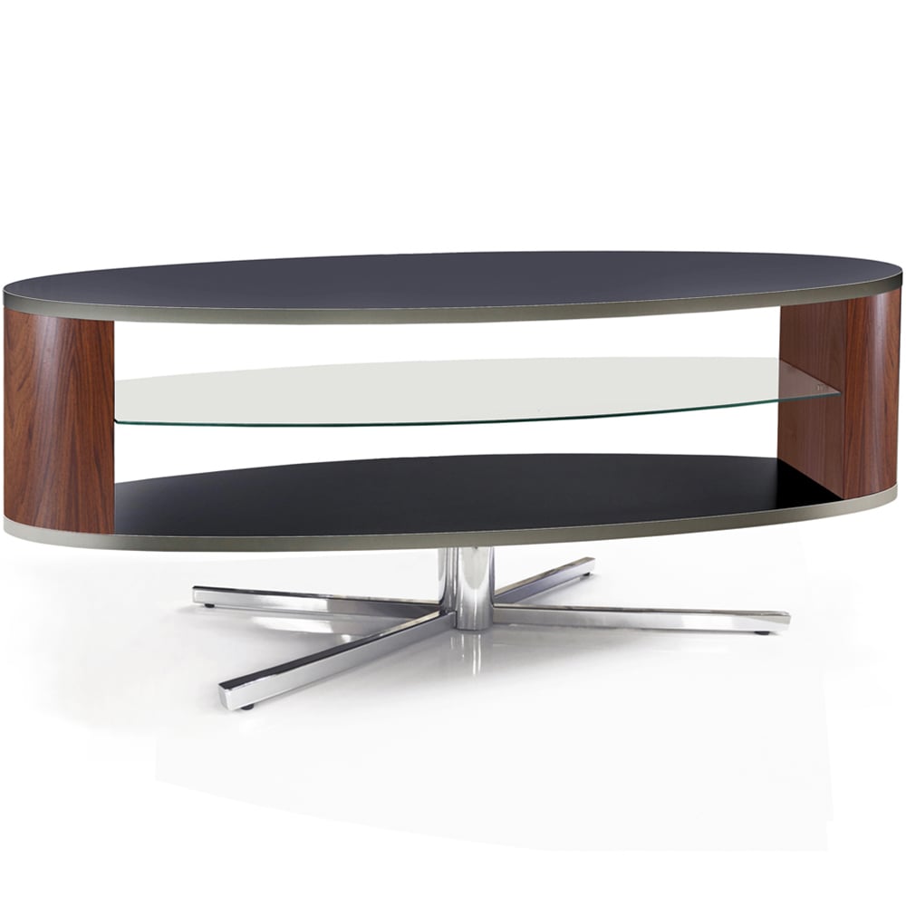 MDA Designs Orbit 2 Shelf Black and Walnut TV Cabinet Image 3