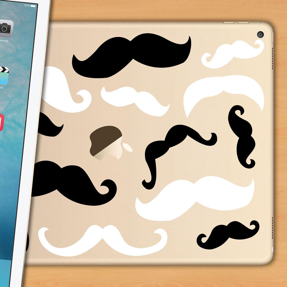 Walplus Black and White Moustaches Vinyl Wall Stickers Image 3