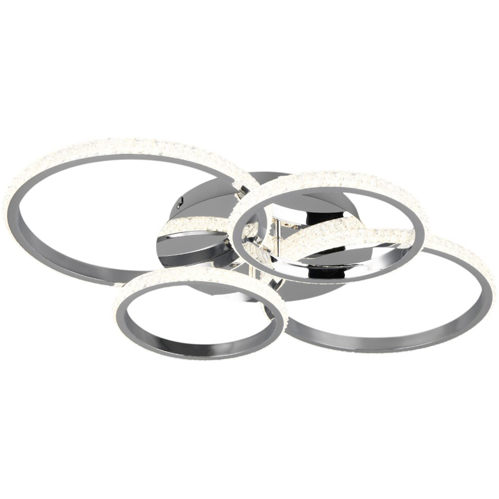 TRIO Cires Chrome Circles LED Ceiling Light Image 1