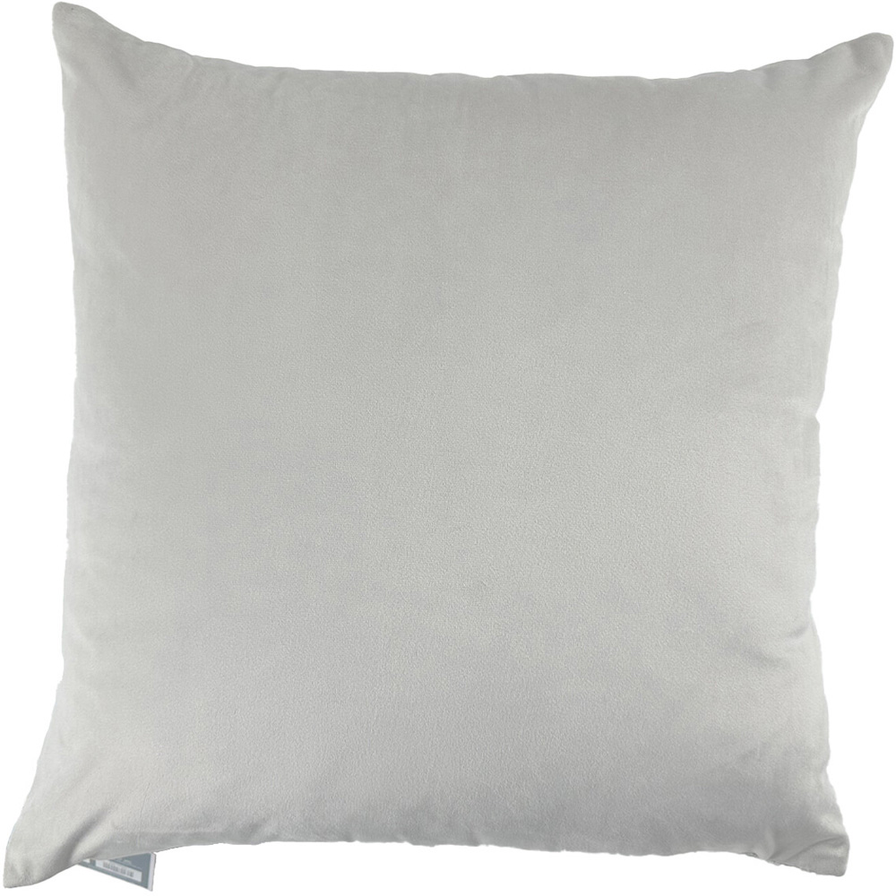 Milanna Chenille Plush Cushion Silver Image 2