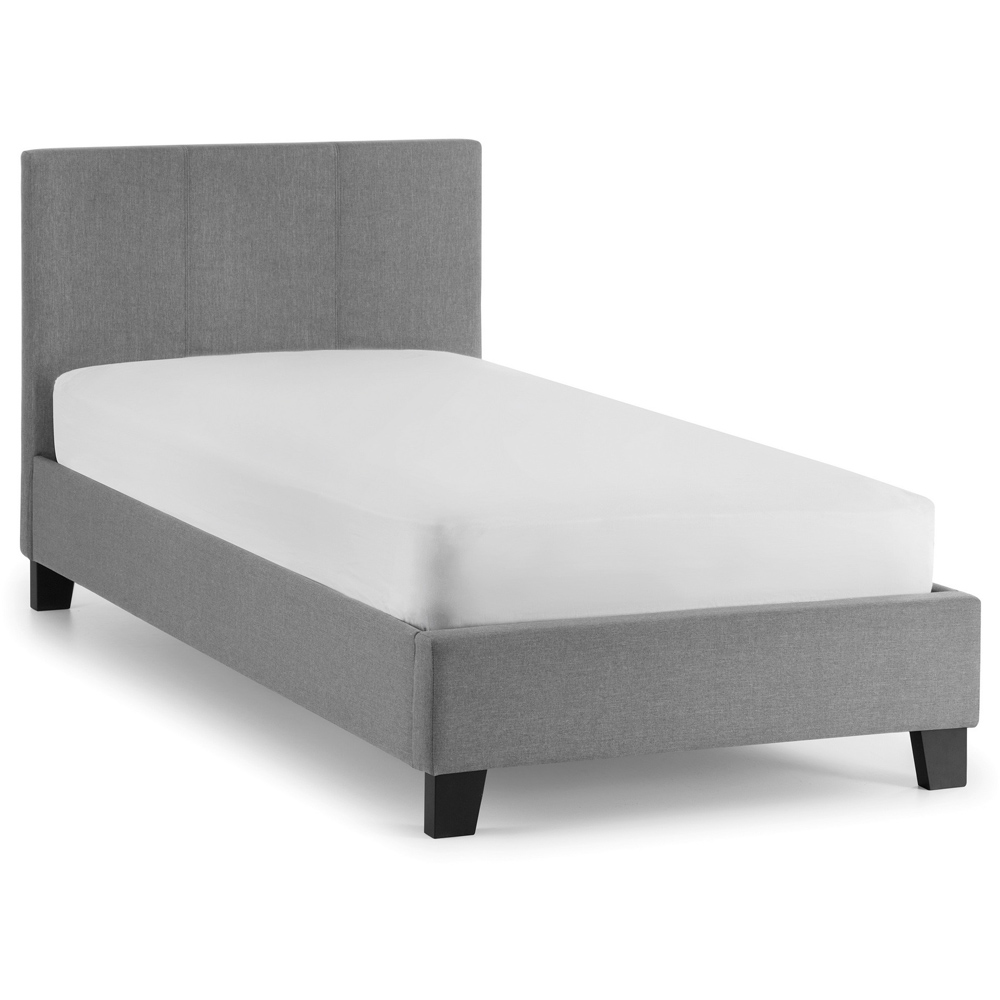 Julian Bowen Rialto Single Light Grey Linen Bed Image 3