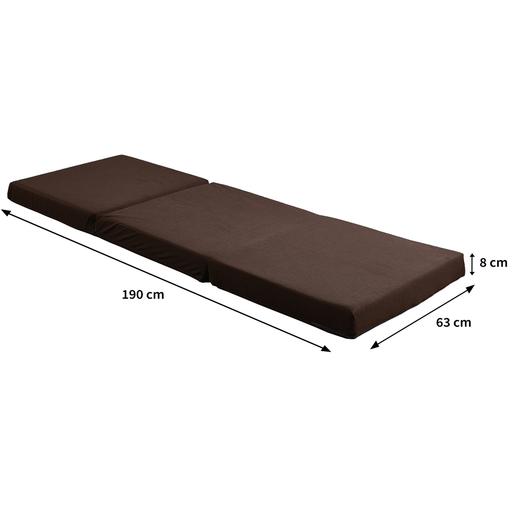 Visco Therapy Single Brown Folding Futon Z Bed Mattress Image 5