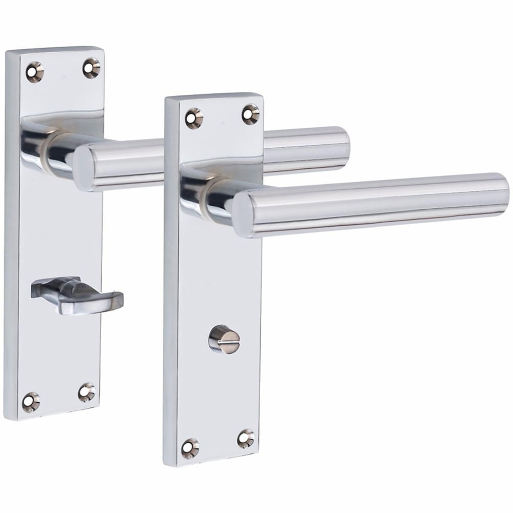 Golden Grace Polished Chrome Victorian Straight T-Bar Bathroom Handle Image 2