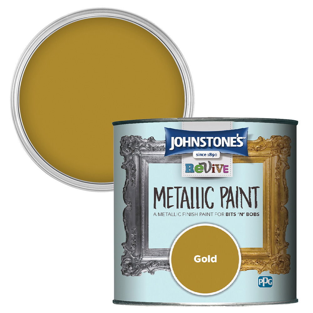 Johnstone's Revive Gold Metallic Paint 375ml Image 1
