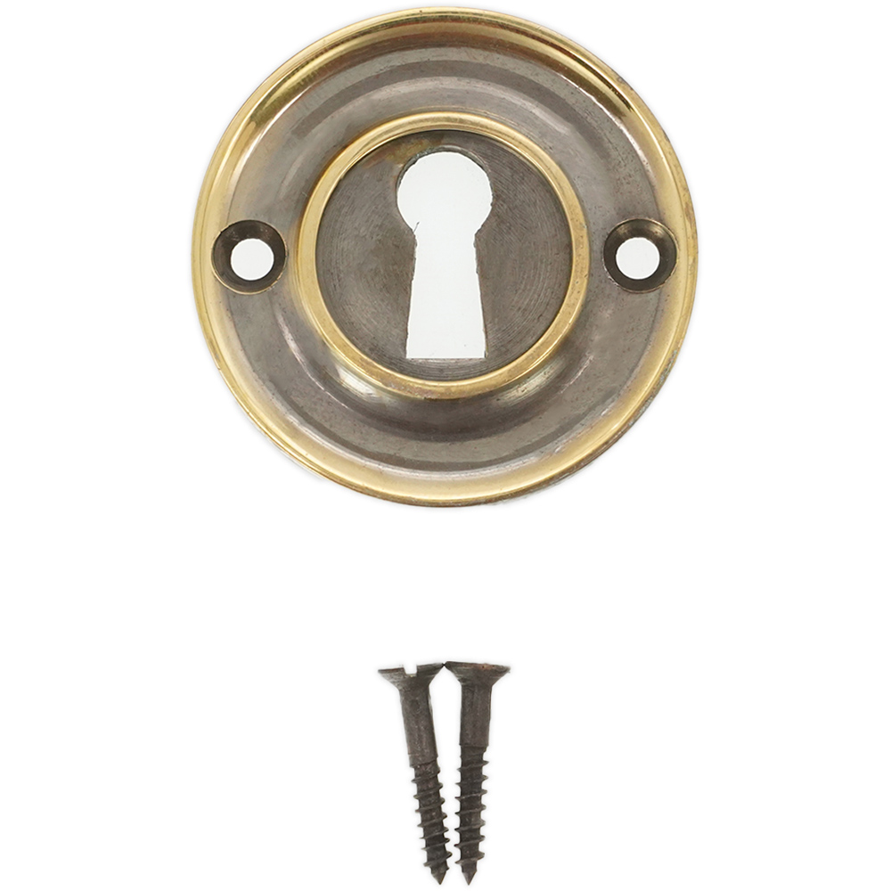 Spira Brass Slimline Standard Aged Brass Escutcheon Image 4