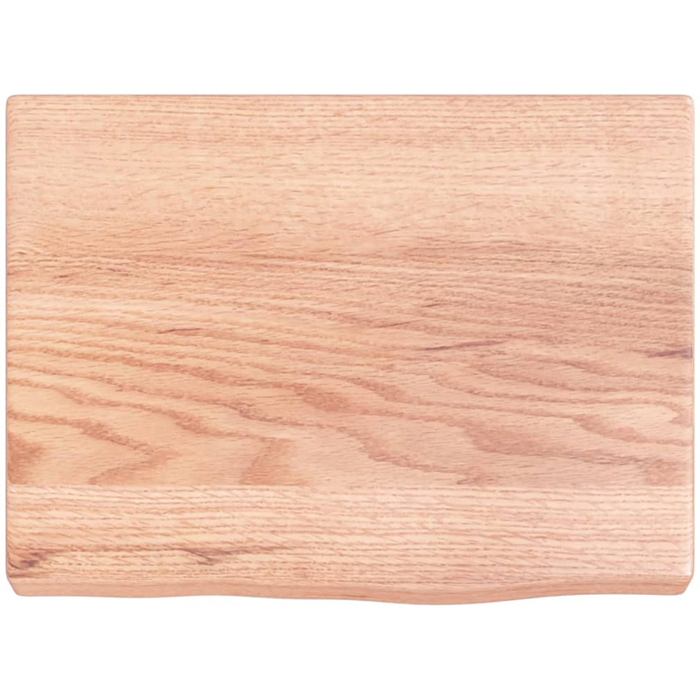 vidaXL 40 x 30 x 4cm Light Brown Treated Solid Wood Oak Wall Shelf Image 3