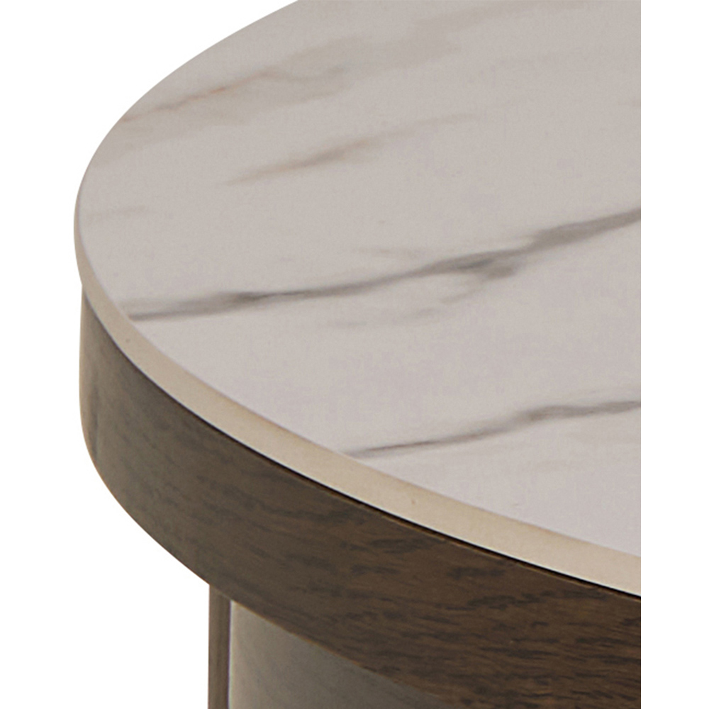 Florence Southampton Cream Ceramic Round Coffee Table Image 5